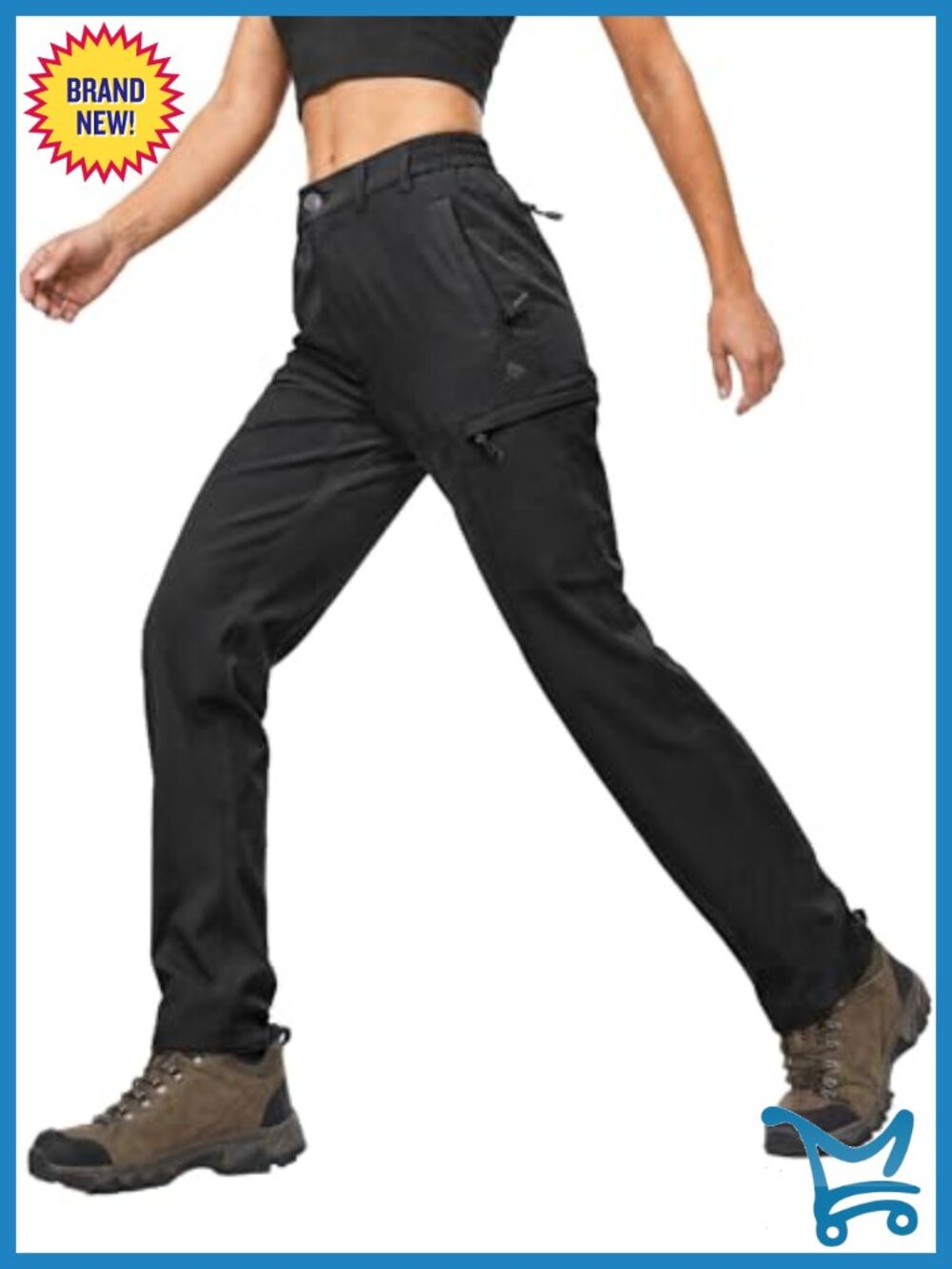 Women's Lightweight Ripstop Hiking Cargo Pants Stretch Quick-Dry